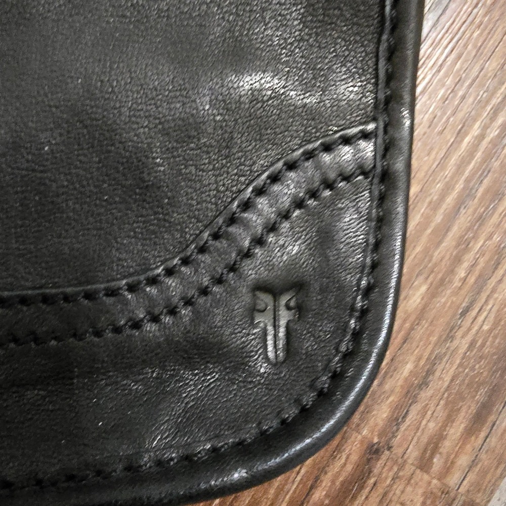 Frye Mini Crossbody Purse Black Madison North South Mini Leather Bag - Picture 4 of 16